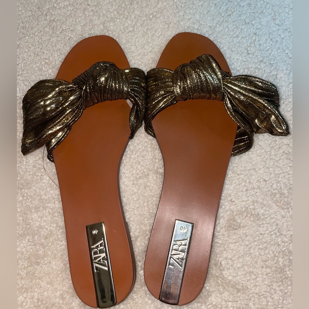 Zara Metallic Flats
